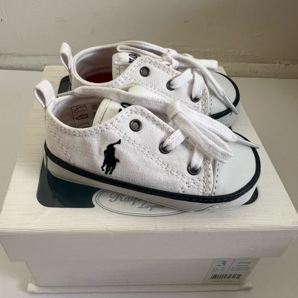 Polo by Ralph Lauren Kids White Sneakers - Picture 4 of 8